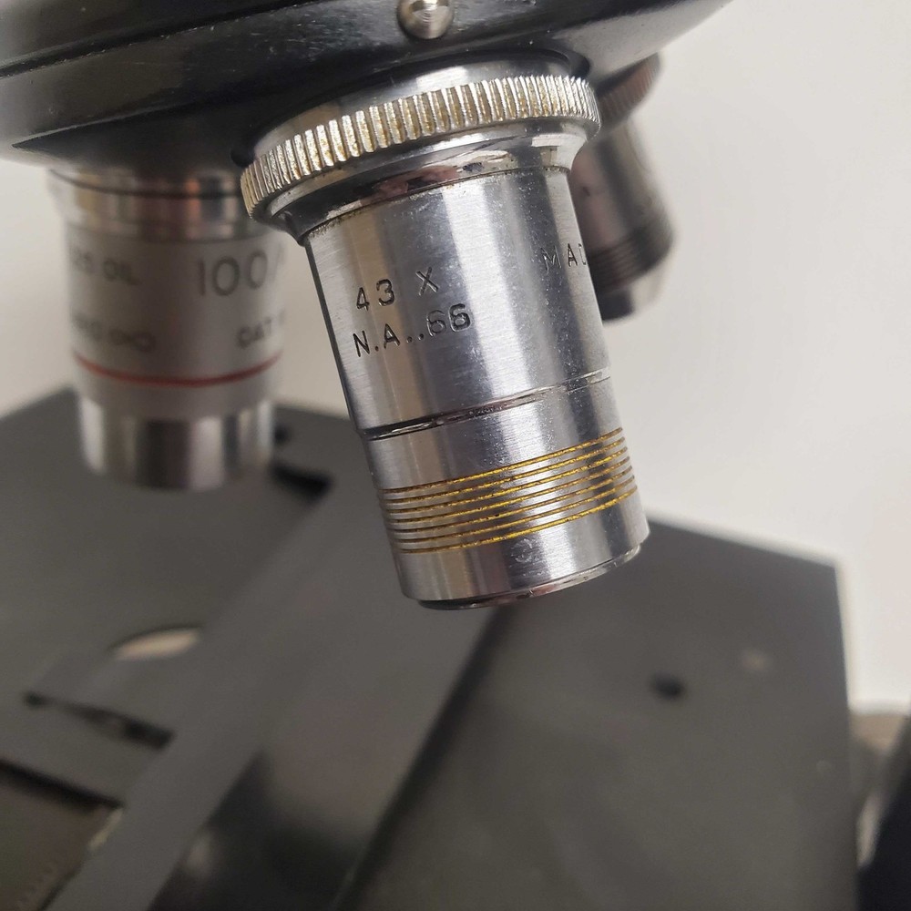 AO American Optical Spencer Series 4 Microscope, Made in U.S.A. AS-IS