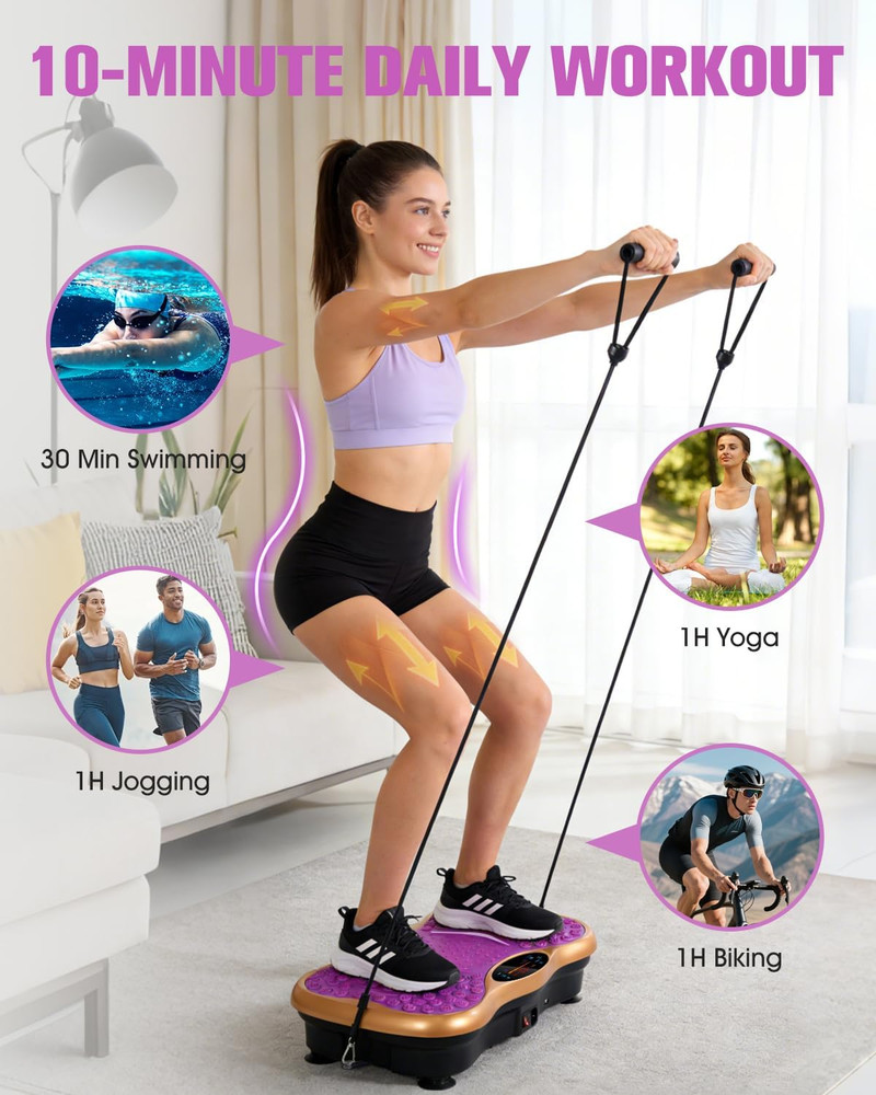 Vibration Plate Exercise Machine, Vibration Platform for Lymphatic Drainage Full