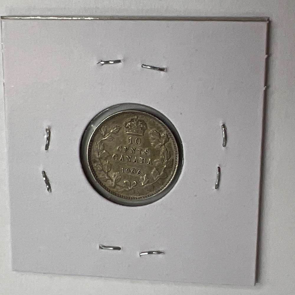 1906 Canada 10 Cent Silver Dime Coin