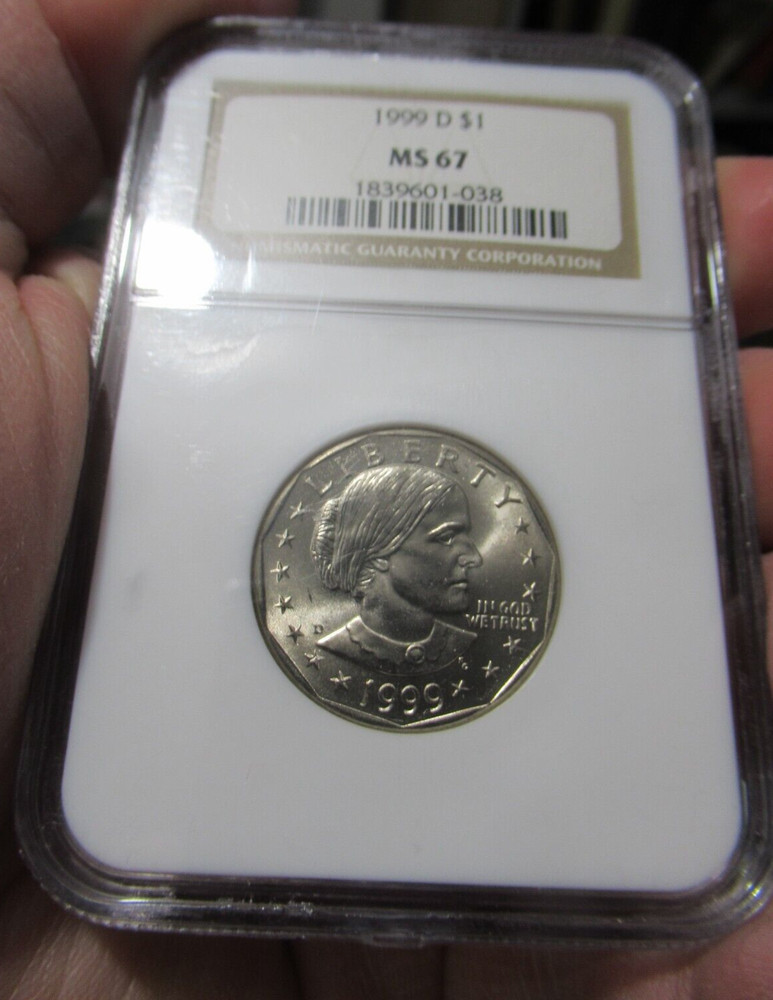 1999 D Susan B. Anthony Dollar, SBA, NGC MS 67, Denver