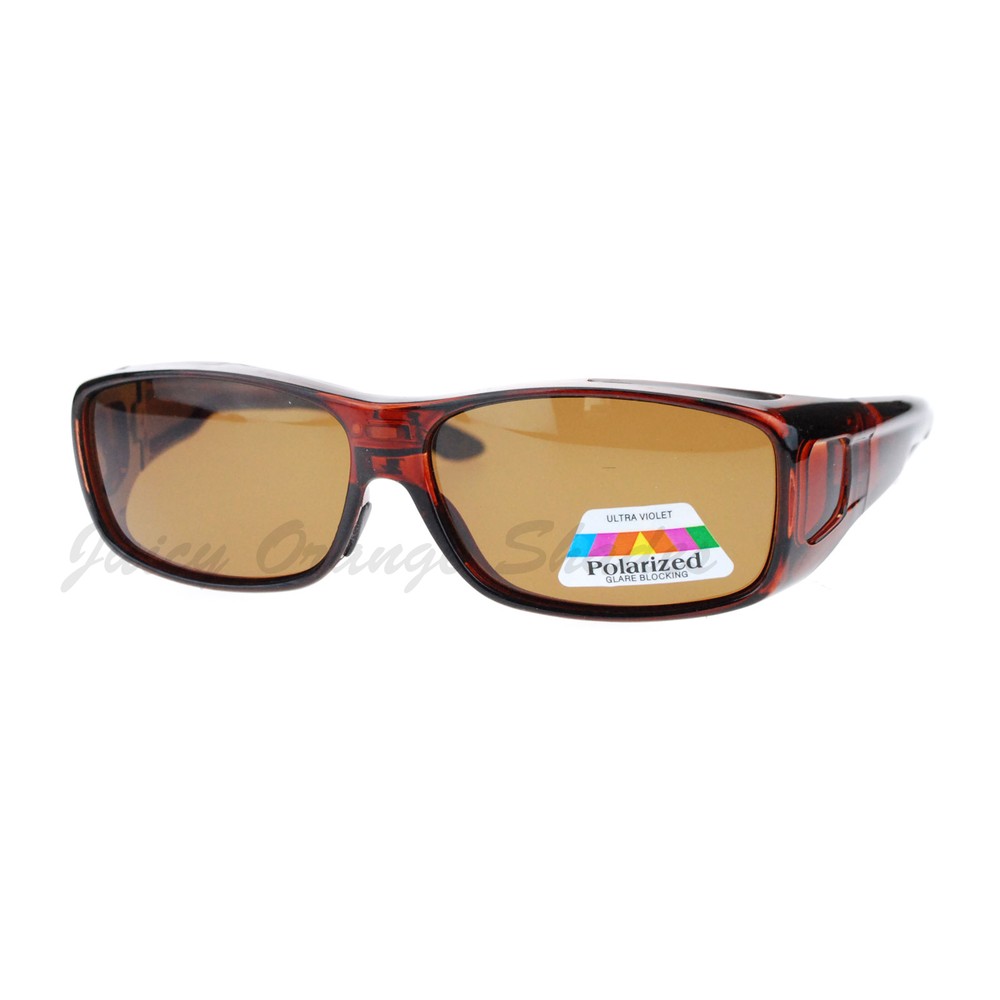 Polarized Sunglasses Fit Over Glasses Rectangular OTG Frame Anti-Glare