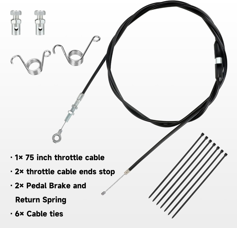 75 Inch Go Kart Throttle Cable Kit Compatible with Predator 212Cc 196Cc VM22 VM2