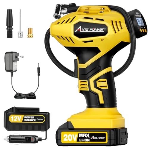 Cordless Tire Inflator Bundle with Tool Bag