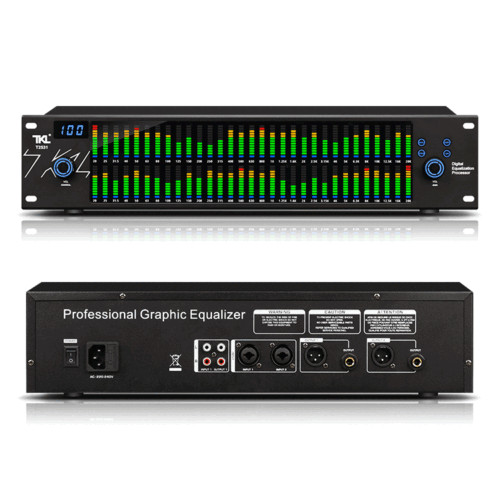 Professional Graphic Equalizer Audio Processor Two 31-Band Spectrum Display New