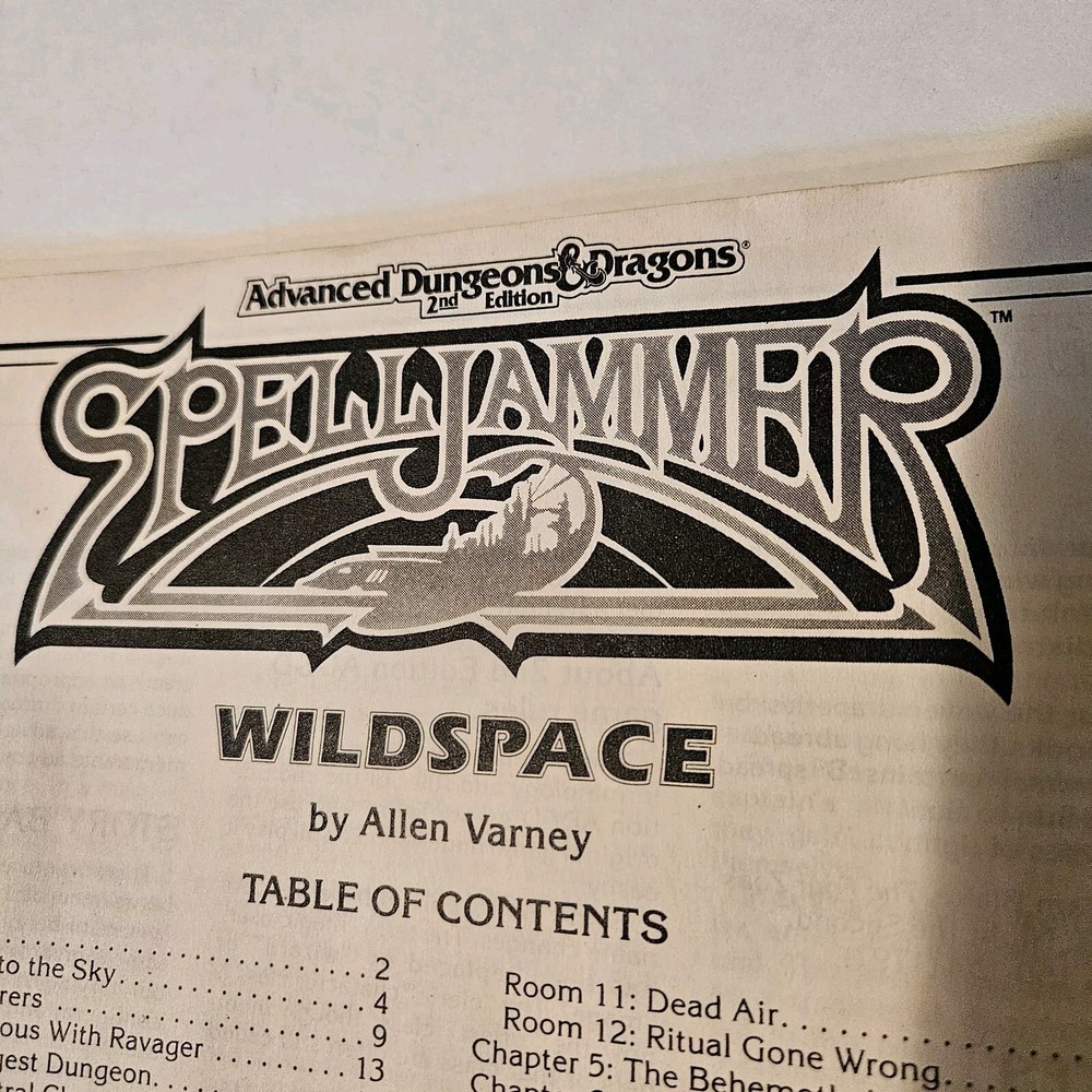 TSR Spelljammer Wildspace Missing The Cover