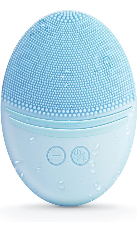 Ezbasics Sonic Face Brush Blue Waterproof Vibrating Deep Cleansing Gentle Exfo