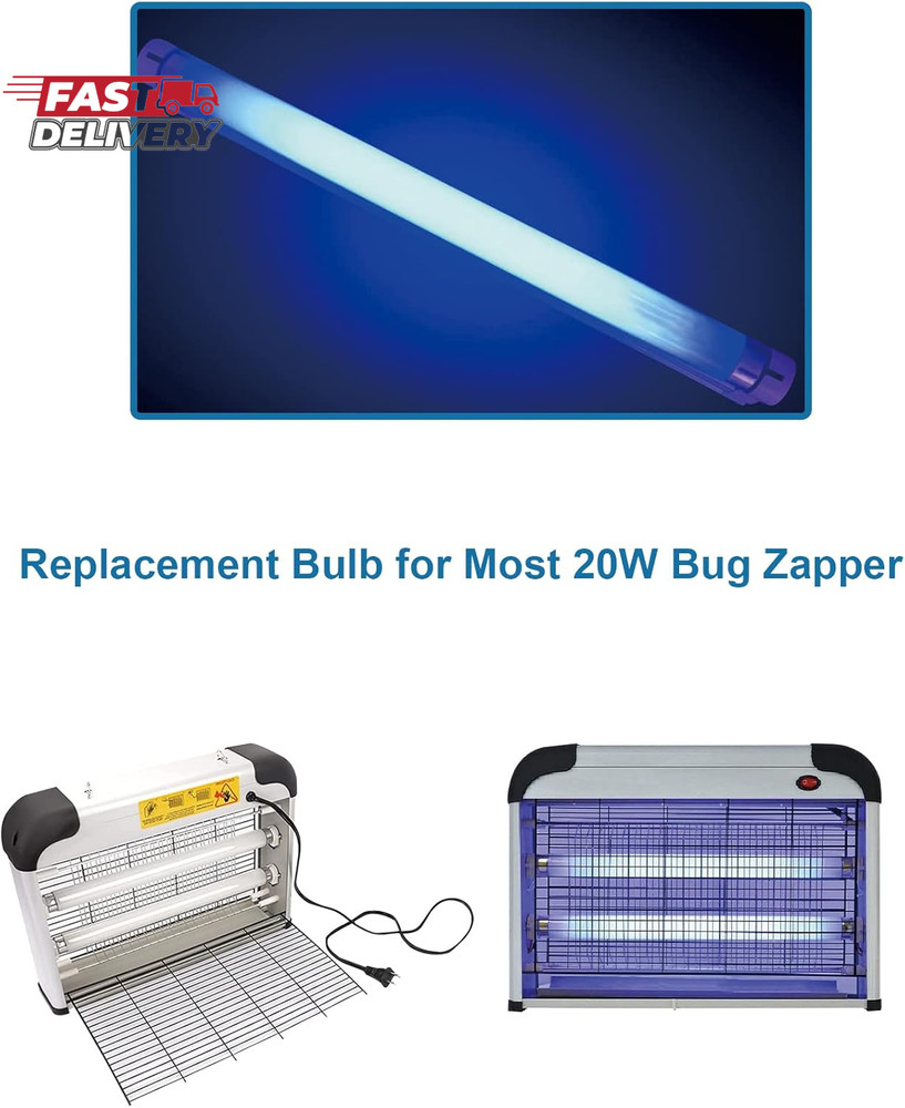 Dichroma 2 Pack Bug Zapper Replacement Light Bulb 10W for 20W Indoor Bug Zapper,