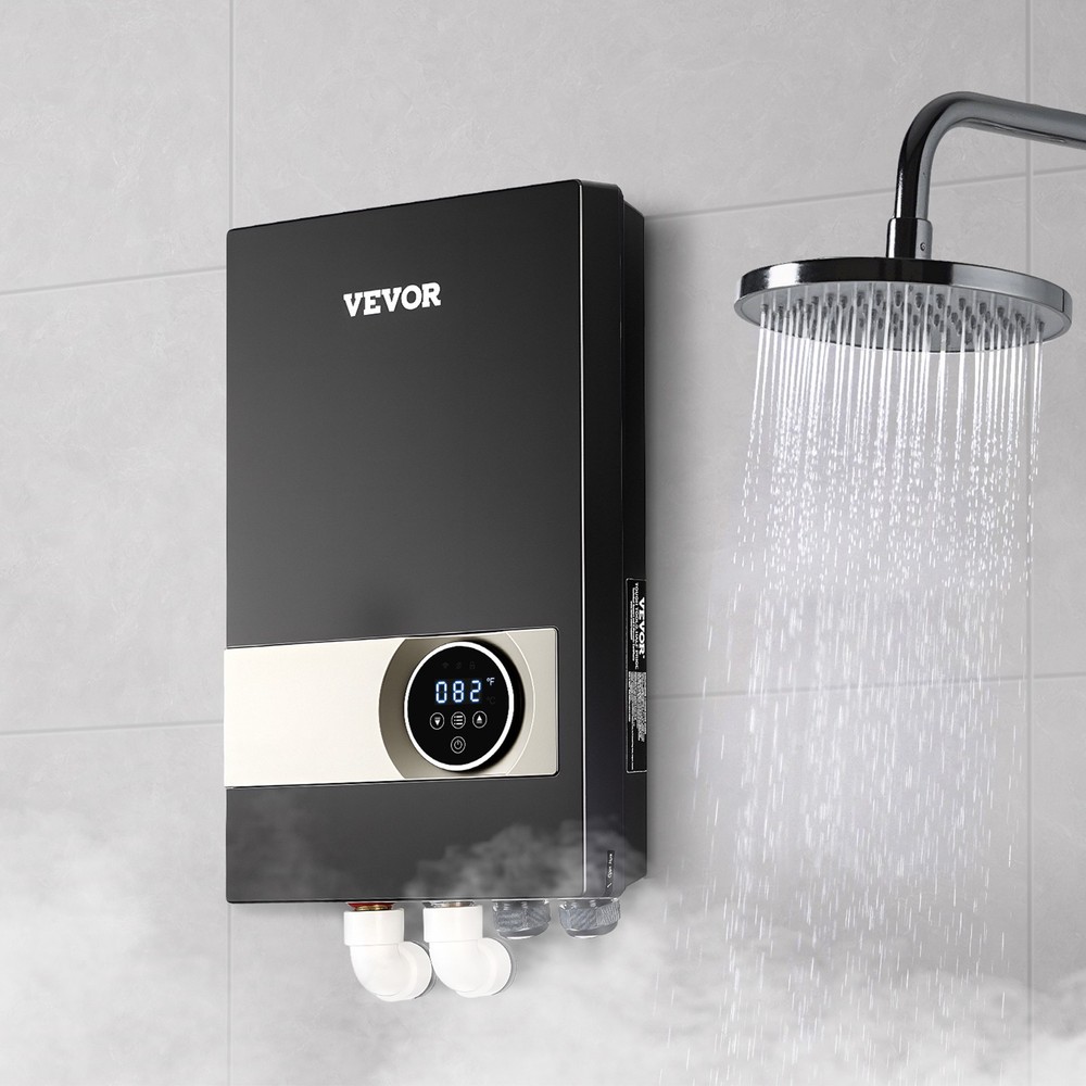 VEVOR 27kW Tankless Electric Water Heater Instant Hot with LCD Touch Child Lock