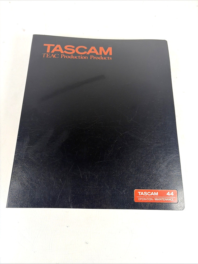 Original Tascam Operation Maintenance 44 Manual Binder