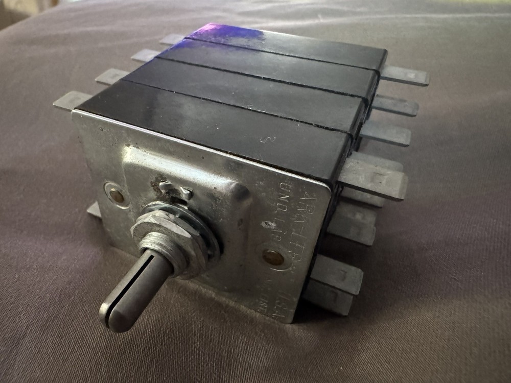 Arkless 97403 Rotary Switch, 4pol 4pos, NOS