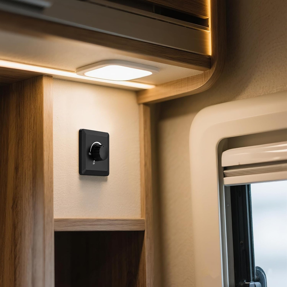 12V Dimmer Switch, 200W PWM Dimmer Switch - Adjustable Brightness for LED, Halog