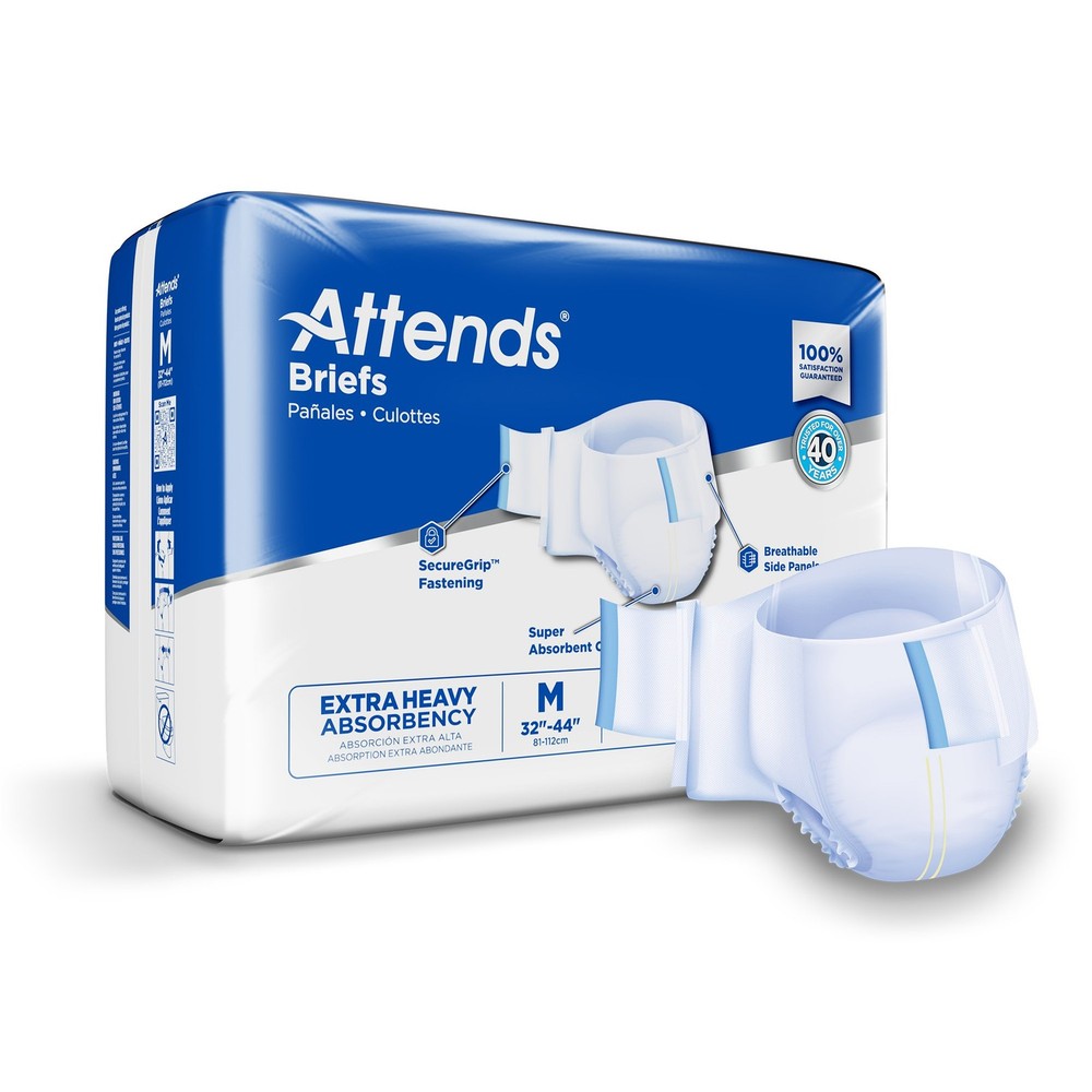 Attends® Extra Heavy Absorbency Briefs, Medium