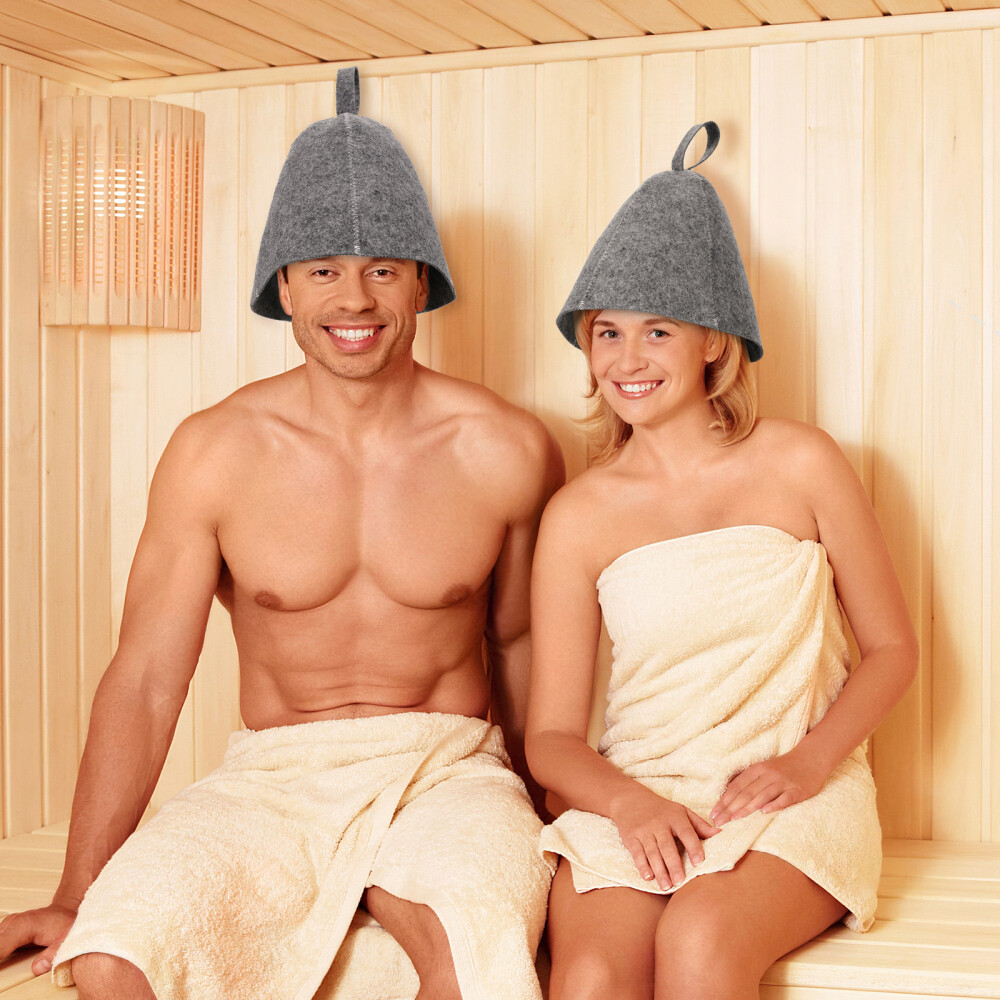 2PCS Felt Sauna Hat Thickened Comfortable Sauna Hat Bathing Hat Sauna Hat
