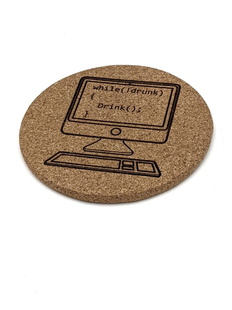 Software Engineer Cork Coaster 4 inch, Programmer Gift, Software Engineer Gift