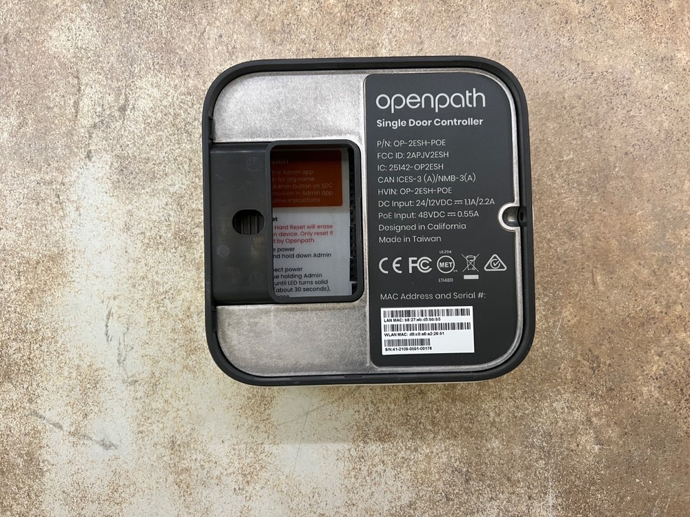 Openpath OP-2ESH-POE Single Door Controller