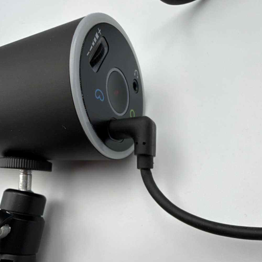 JLab USB Freestanding Microphone Black/Blue with Adjustable Stand/Mount, USB