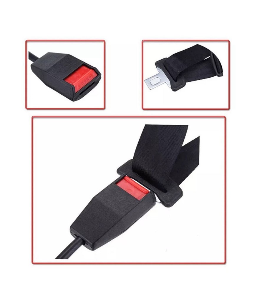 For All Chevrolet Front Seat Belts 3-Point Adjustable Adjustable Pair Black
