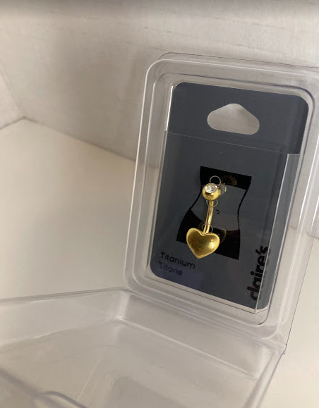 Claire's Titanium Heart Shaped Belly Button Ring