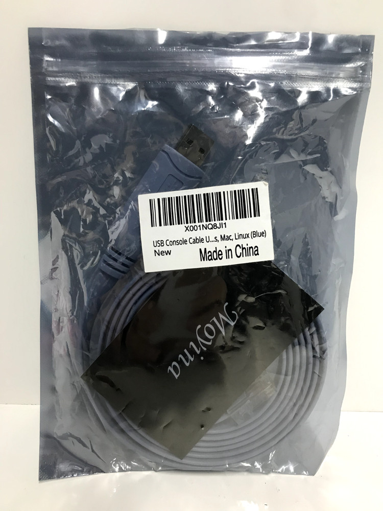 New USB Moyina Console Cable 6ft  MAC, Linux (Blue)
