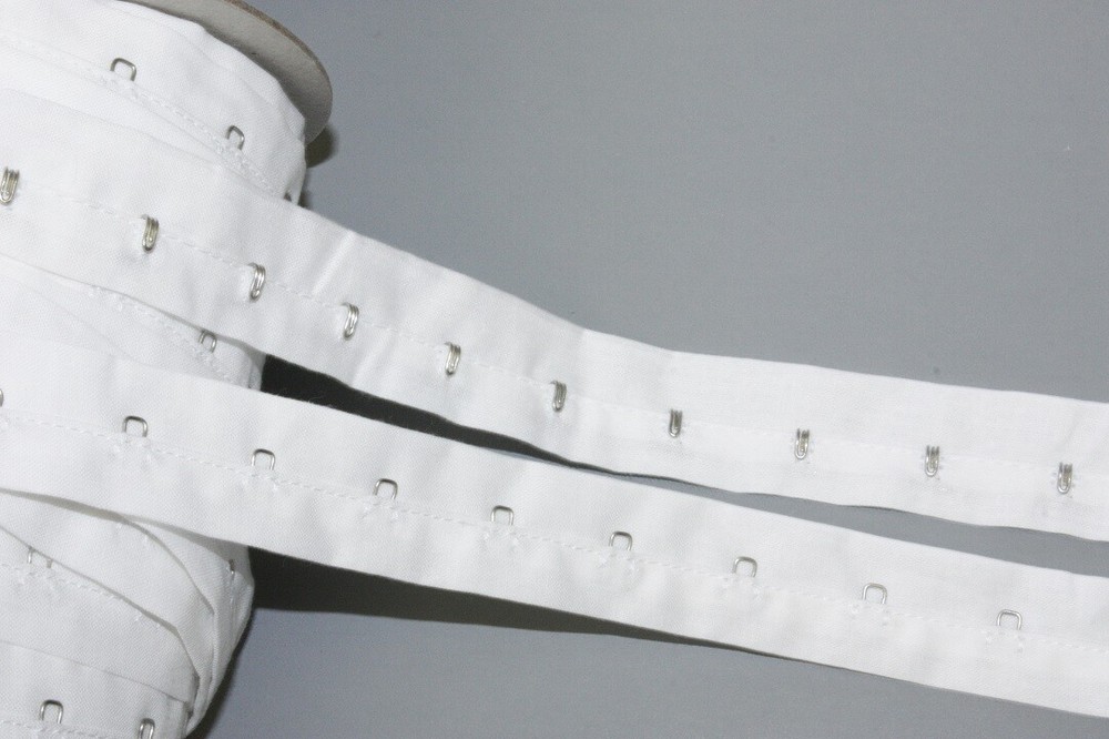 Hook and Eye Tape in White
