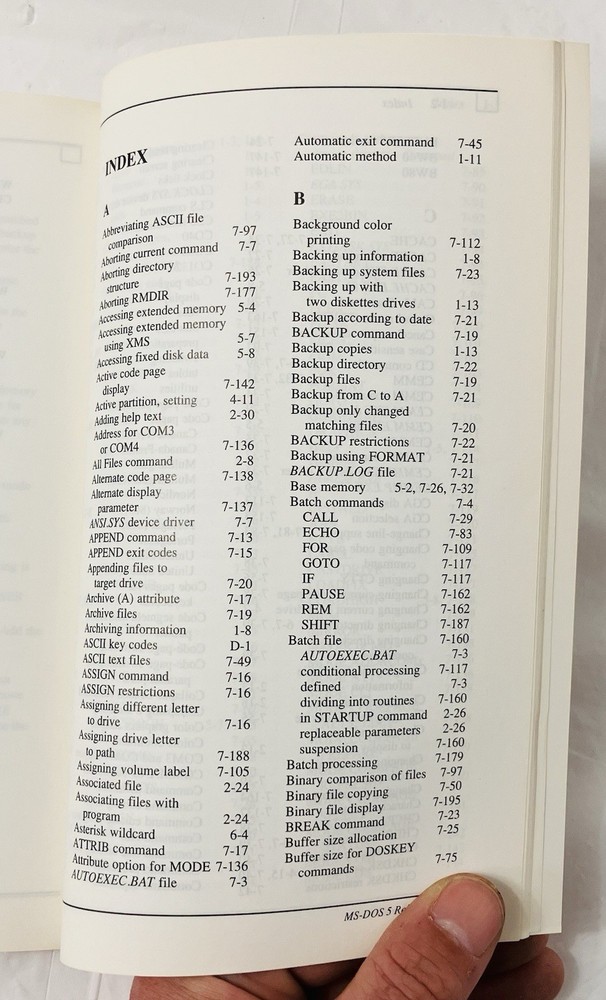 MS-DOS Version 5 Reference Guide Compaq Vintage Softcover User Manual PC DOS VG