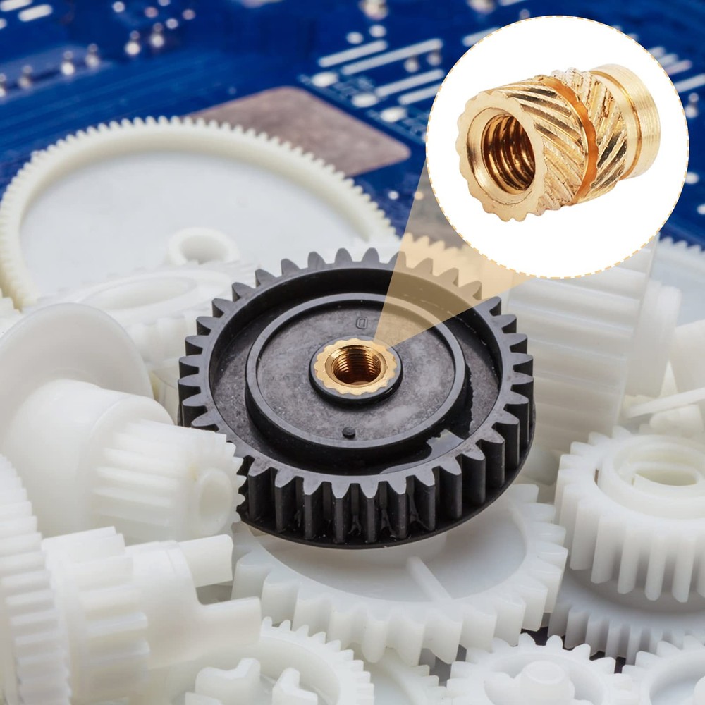 100 Pcs M3 Threaded Insert Heat Set Inserts 3D Printing 3mm x 5.7mm, Gold