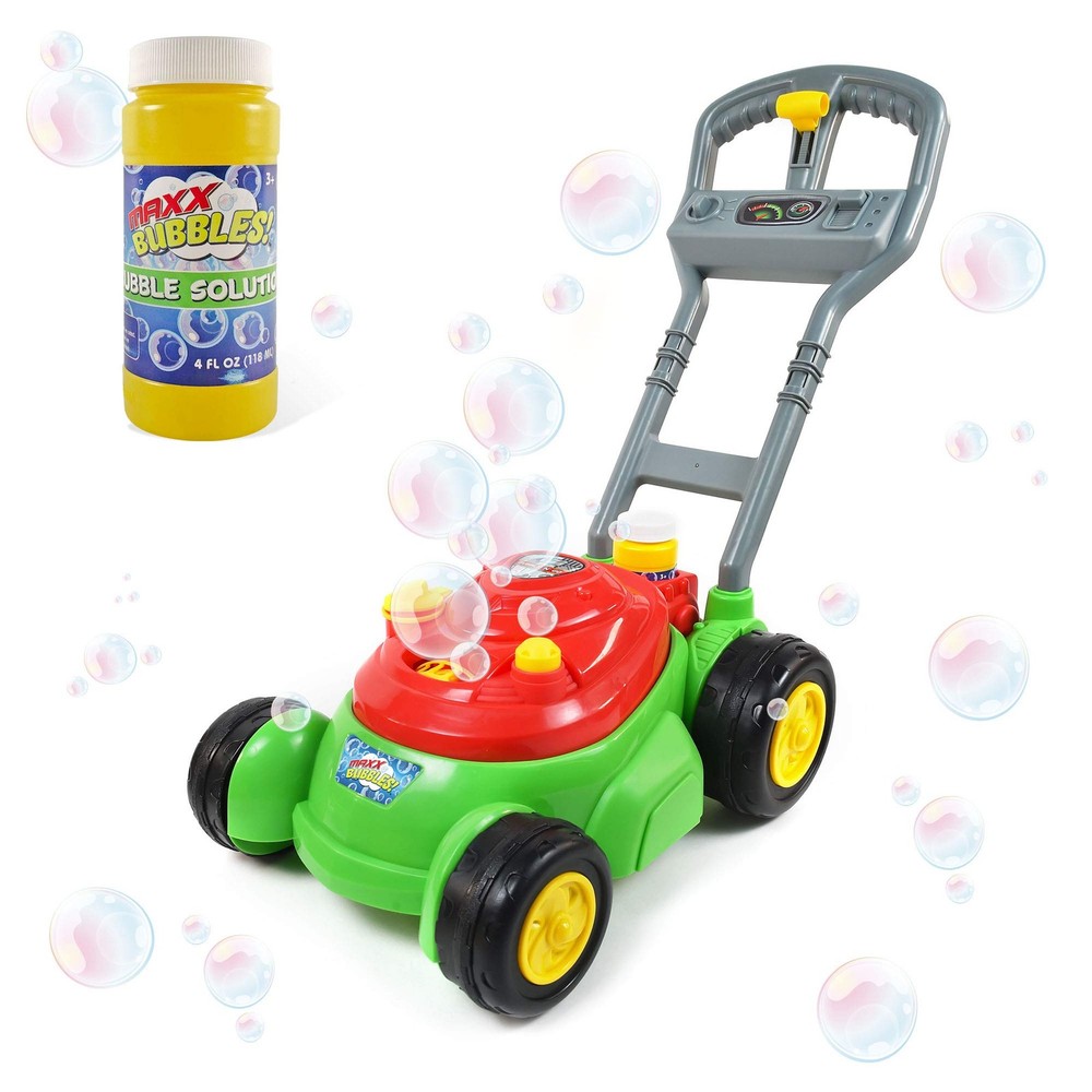 Maxx Bubbles Deluxe Bubble Lawn Mower Toy – Includes 4Oz Bubble Soluti