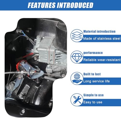 36" Braided Throttle Cable Kit, Universal Accelerator Adjustable 36 Inch