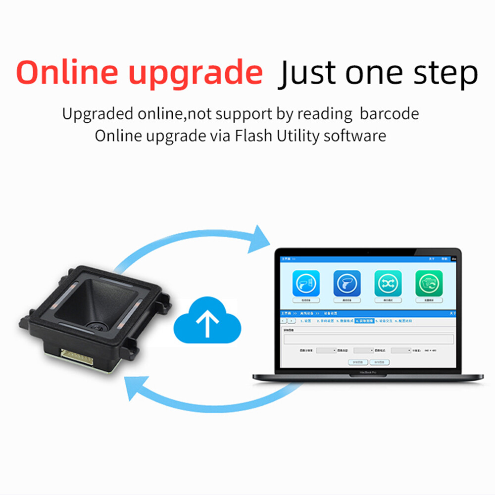 Embedded Barcode Self-Induction 1D 2D QR Bar Code Reader Module U2A5