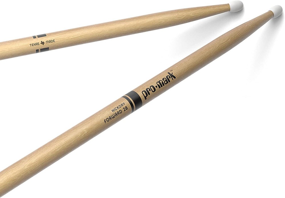 3 PACK ProMark Classic Forward 2B Hickory Drumsticks, Oval Nylon Tip