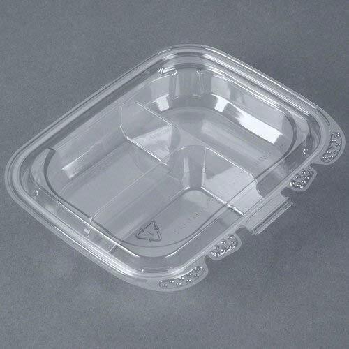 Placon Crystal Seal reFresh 13 oz. Clear 3-Compartment Container | 200/Case