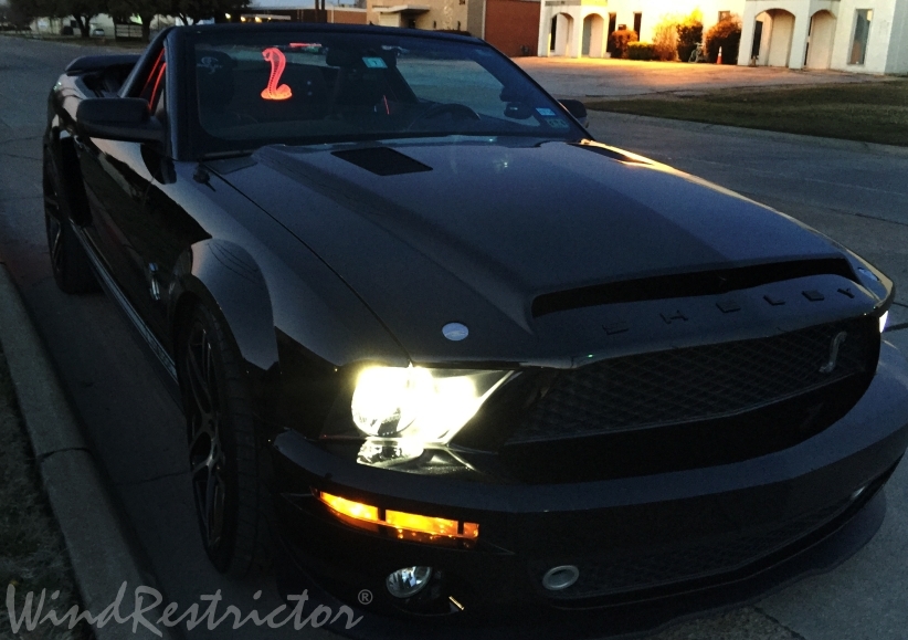 NEW Ford Mustang 2005-2014 WIND RESTRICTOR wind blocker LED Lighted Accessory
