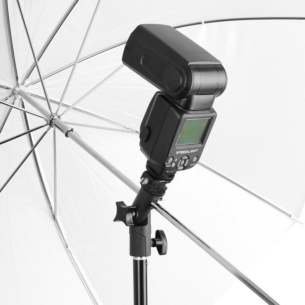 Professional Speedlite Flash Bracket Swivel Stand Umbrella Holder E-Type