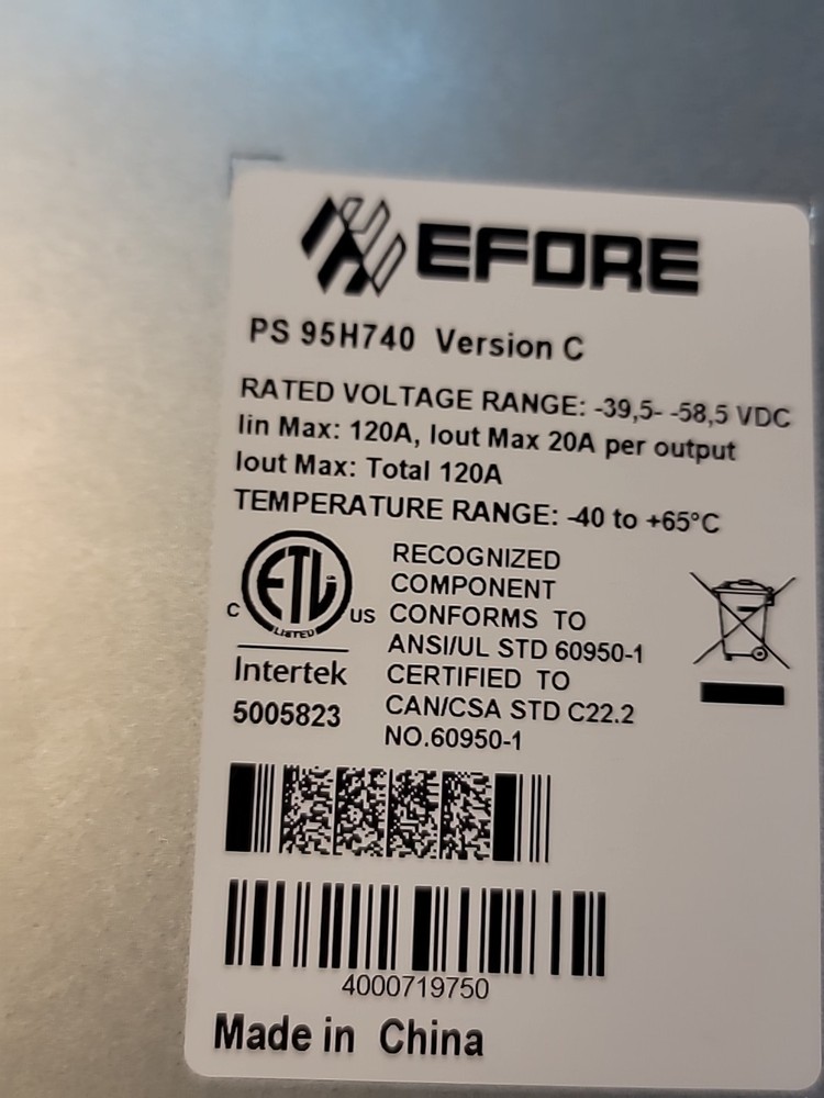 Ericsson PDU 01 04 BMG 980 336/7 Power Distribution EFORE PS 95H740 Version C