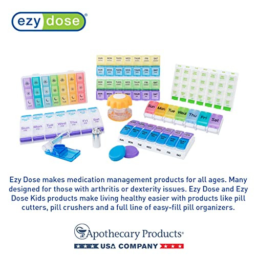 Ezy Dose 7 Day Rainbow Pill Organizer Stackable Weekly Medication Planner