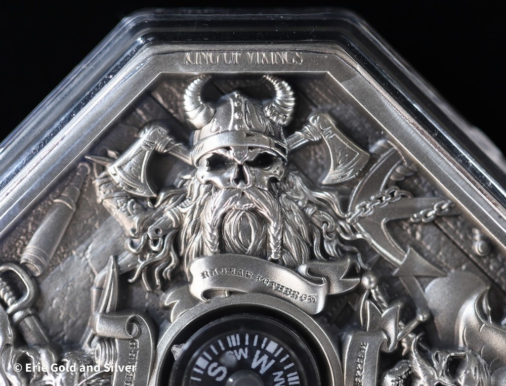 South Korea Pirate Kings 2 oz Silver Stackable w/ Compass Insert