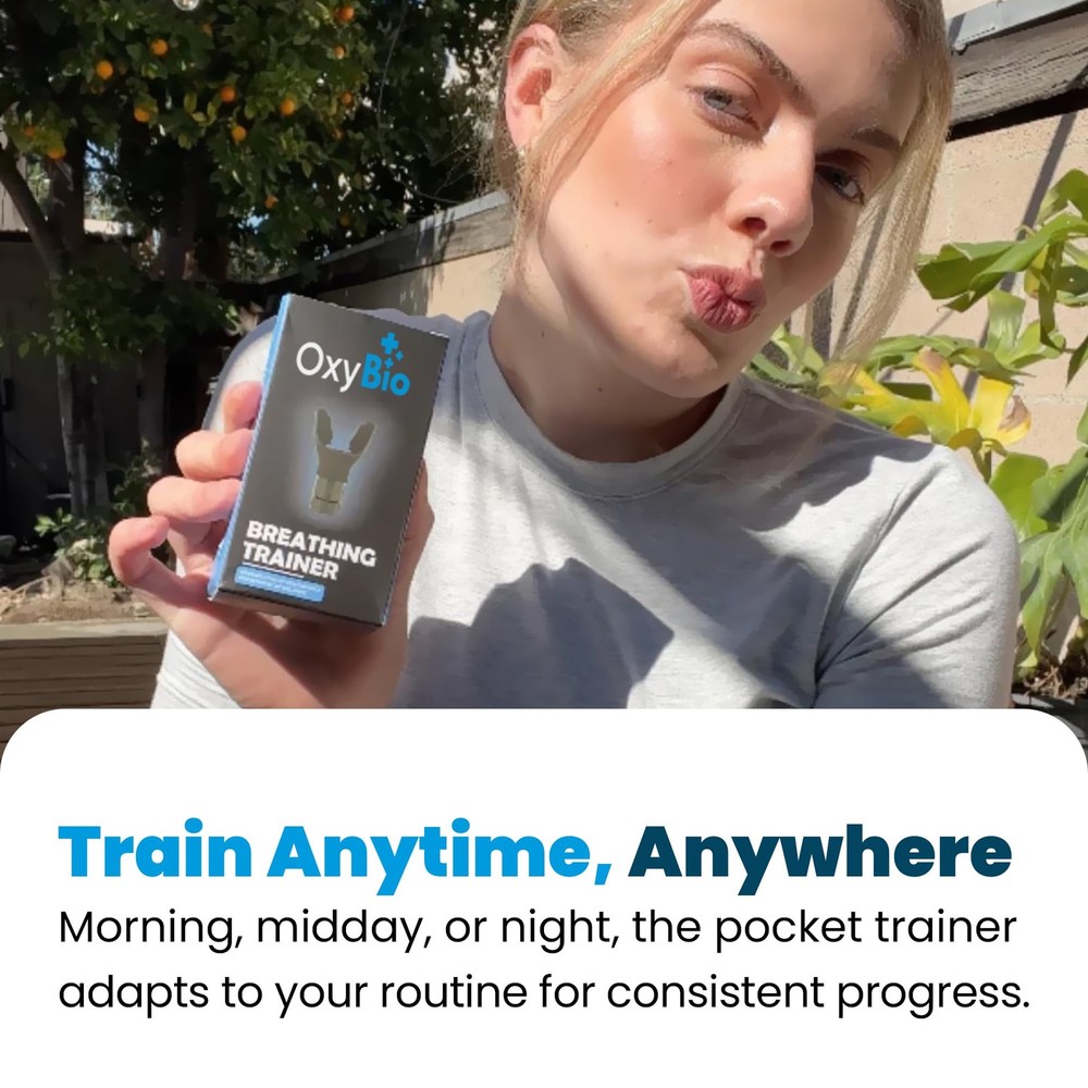 OxyBio Oxy Respiratory Trainer | Breathe Easier with Stronger Lungs | Black