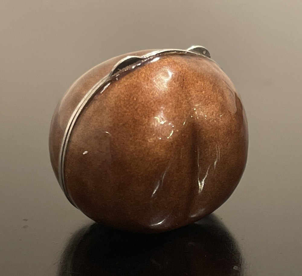 GUCCI STERLING SILVER ENAMEL FRUIT PILL BOX *RARE*