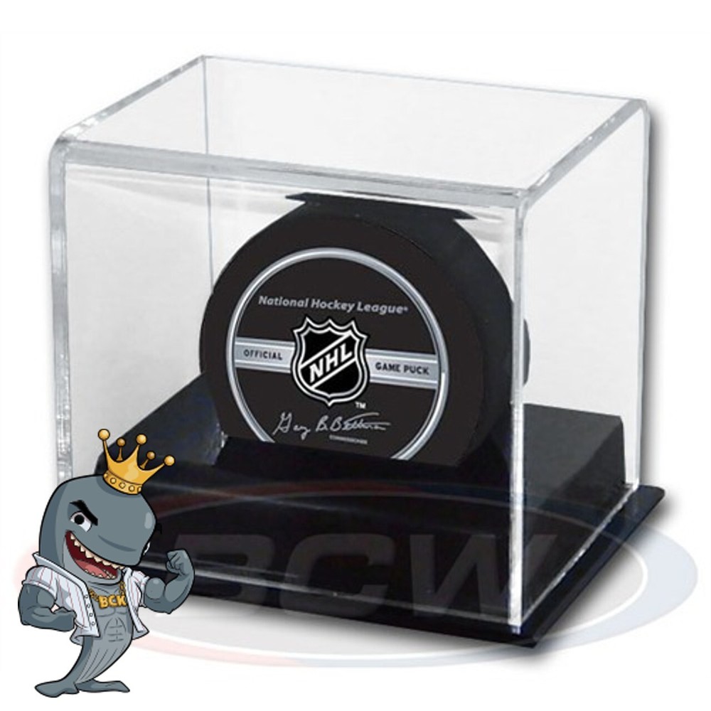 BCW Deluxe Acrylic Black Base Single Puck Display FREE SHIP