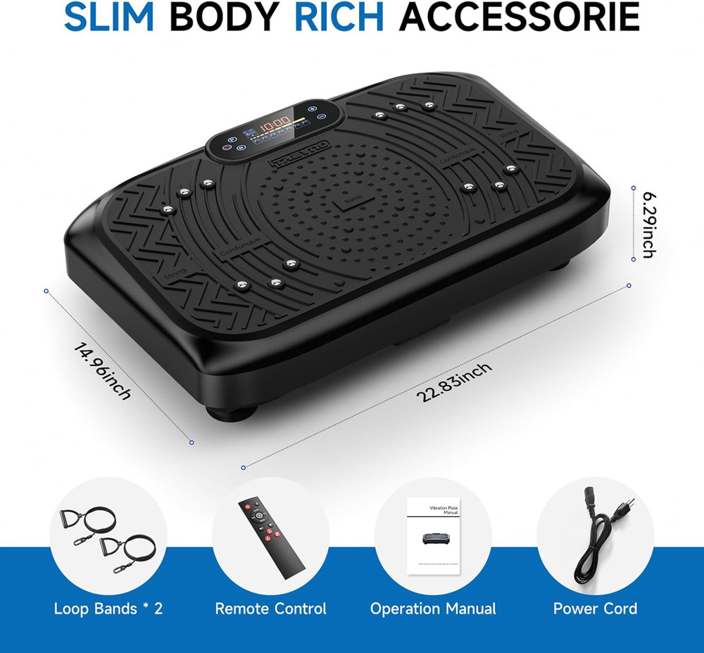 Vibration Plate Exercise Machine Lymphatic Drainage, Full Body Shaking Workout V