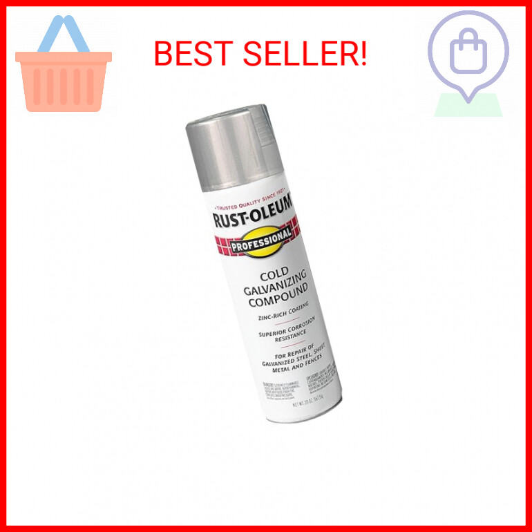 Rust-Oleum 7585838 Professional Cold Galvanizing Compound Spray Paint 20 oz Gray
