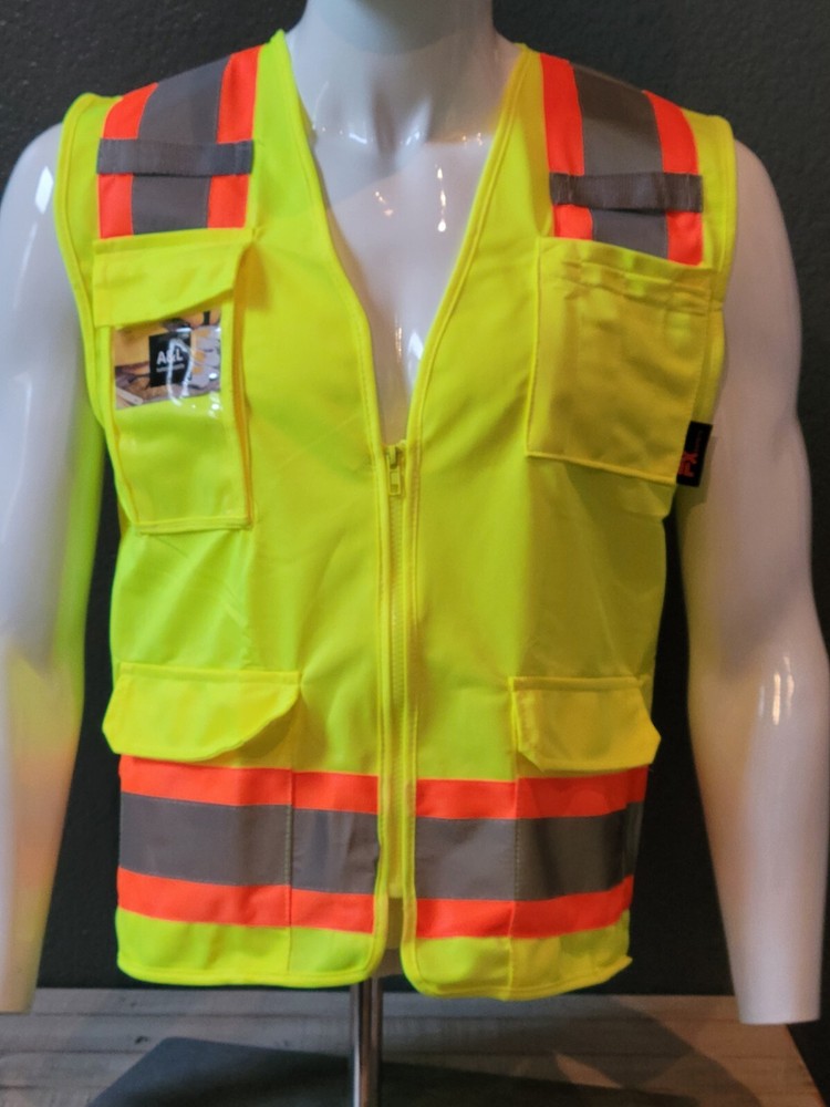 FX HIGH VISIBILITY Surveyor Two Tone Safety Vest Solid Fabric.