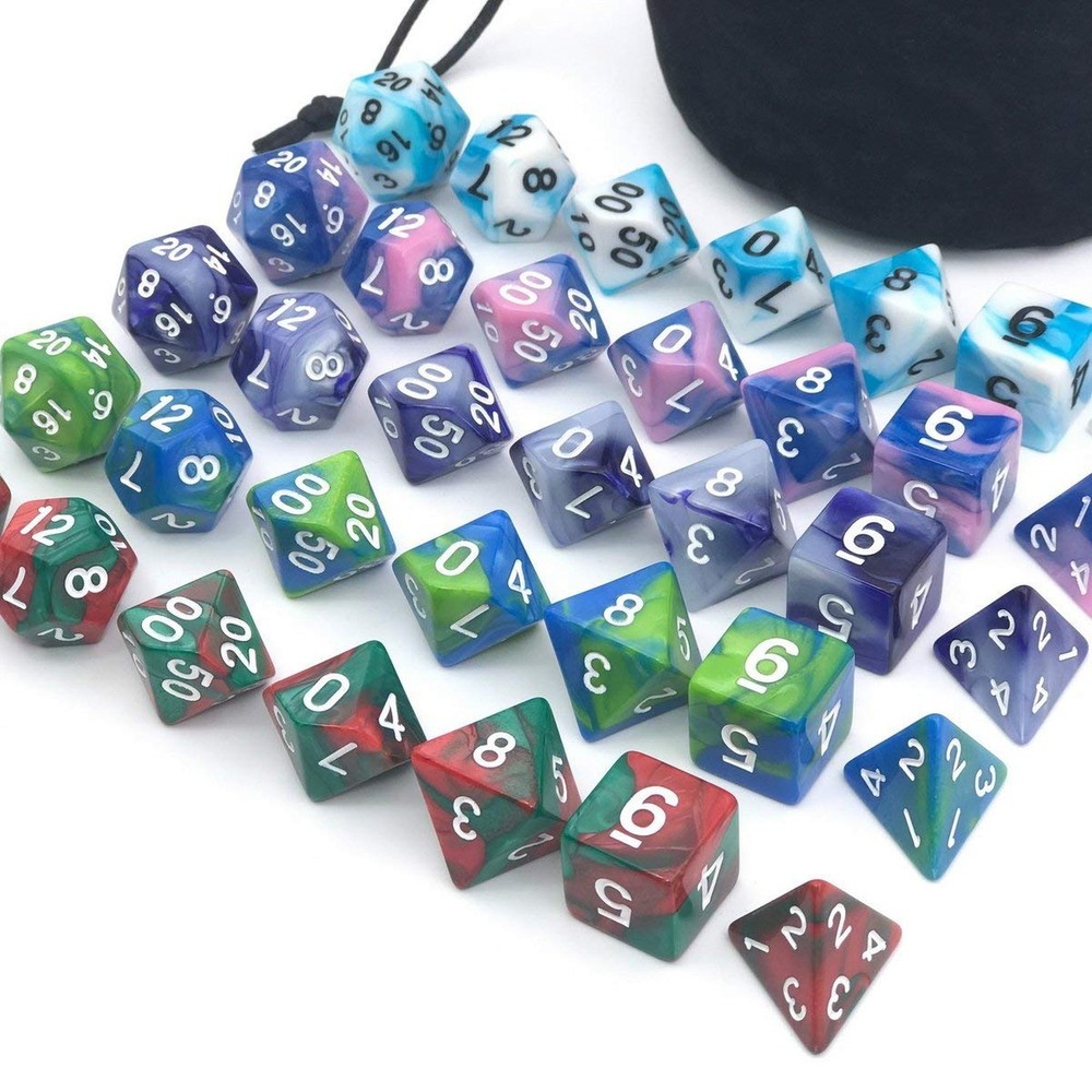 Dice Set for Dungeons&Dragons, DND, RPG Games, Polyhedral Dice Set, Assorted ...