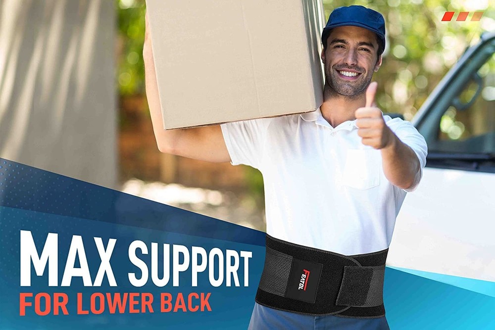 FEATOL Lumbar Back Brace Support Belt for Pain Relief, Sciatica, Herniated Disc
