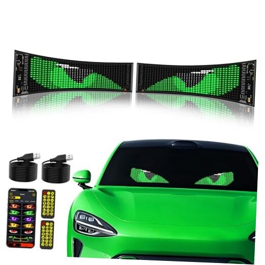 Devil Eyes Light for Windshield Car/Motorcycle/Golf Cart 2PCS-14"x4" 2PCS