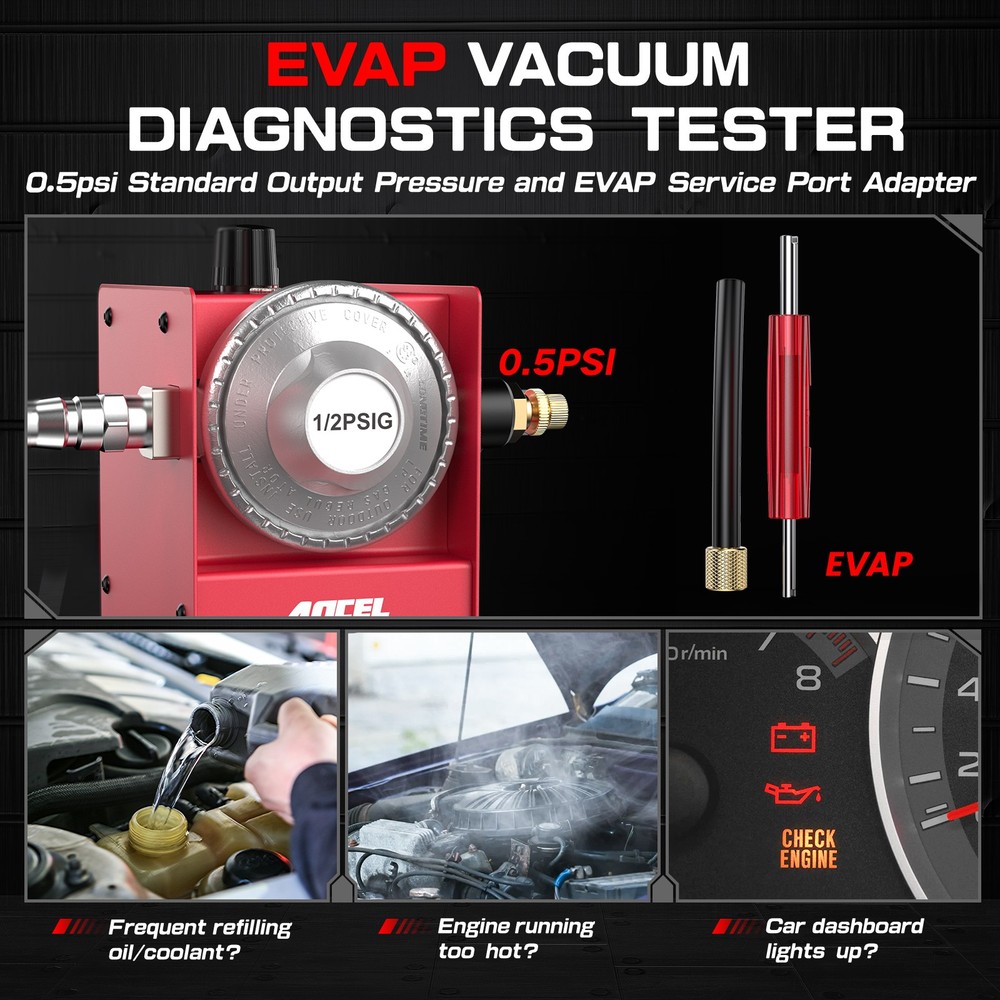 ANCEL S100 Auto EVAP Smoke Machine Tester Car Vacuum Pipe System Diagnostic Tool