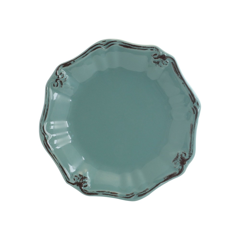 Fleur De Lys 20-Piece Dinnerware Set in Turquoise