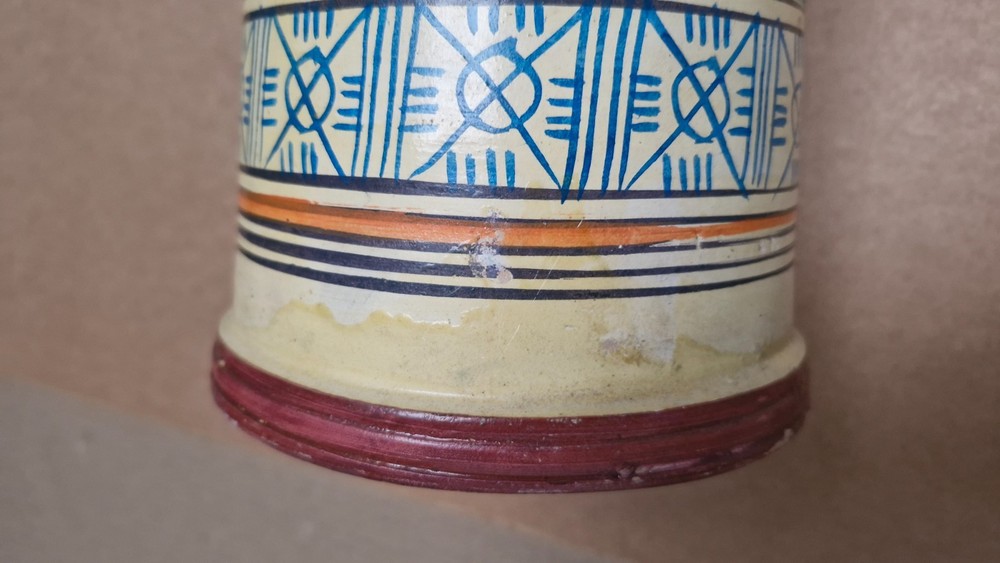 North African Moroccan Ceramic Hand Drum