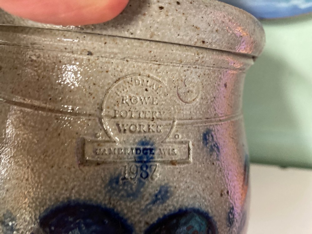 Rowe Pottery jar and Miller Pitcher Cambridge,Wi.