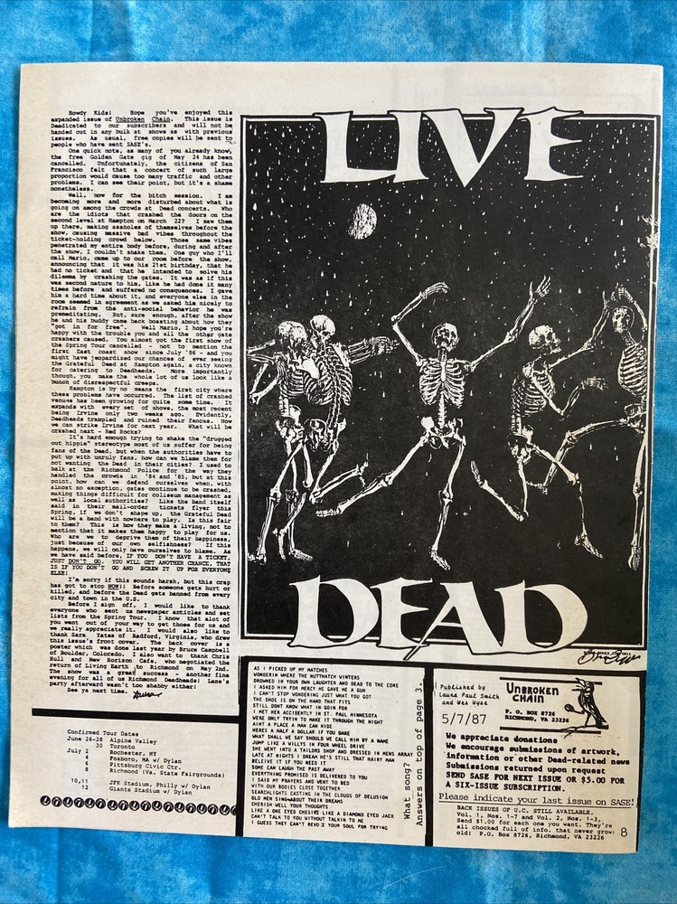 grateful dead unbroken chain May 1987